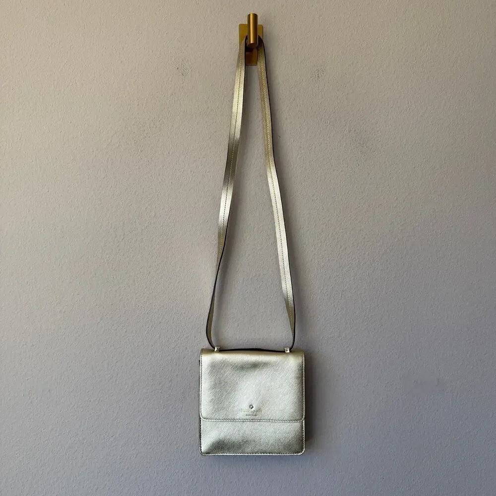 Kate Spade New York Gold Square Crossbody Bag
